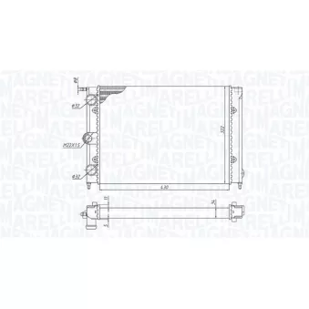 Radiateur, refroidissement du moteur MAGNETI MARELLI 350213187300