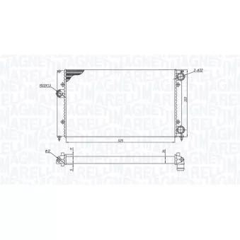 Radiateur, refroidissement du moteur MAGNETI MARELLI 350213187600