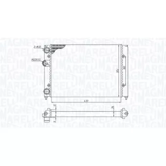 Radiateur, refroidissement du moteur MAGNETI MARELLI