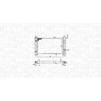 Radiateur, refroidissement du moteur MAGNETI MARELLI 350213188200