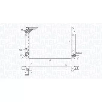 Radiateur, refroidissement du moteur MAGNETI MARELLI 350213188800