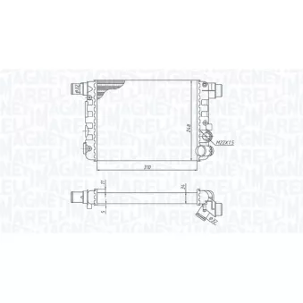 Radiateur, refroidissement du moteur MAGNETI MARELLI