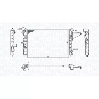 Radiateur, refroidissement du moteur MAGNETI MARELLI
