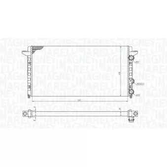Radiateur, refroidissement du moteur MAGNETI MARELLI 350213189200