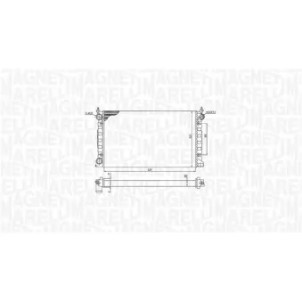 Radiateur, refroidissement du moteur MAGNETI MARELLI 350213189600