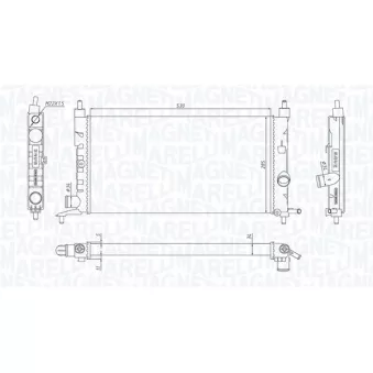 Radiateur, refroidissement du moteur MAGNETI MARELLI 350213190400