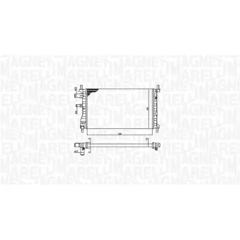 Radiateur, refroidissement du moteur MAGNETI MARELLI 350213190500