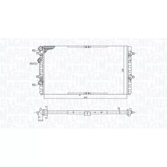 Radiateur, refroidissement du moteur MAGNETI MARELLI 350213191400