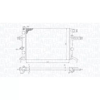 Radiateur, refroidissement du moteur MAGNETI MARELLI 350213192400