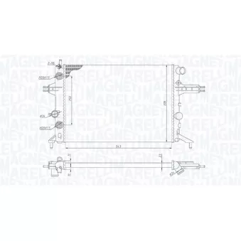 Radiateur, refroidissement du moteur MAGNETI MARELLI 350213192800