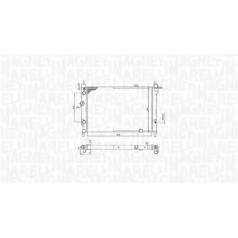 Radiateur, refroidissement du moteur MAGNETI MARELLI 350213193200
