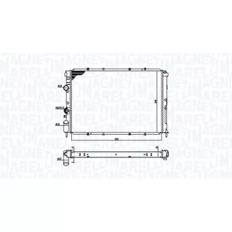 Radiateur, refroidissement du moteur MAGNETI MARELLI 350213193600