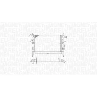 Radiateur, refroidissement du moteur MAGNETI MARELLI 350213193800