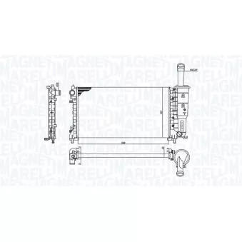 Radiateur, refroidissement du moteur MAGNETI MARELLI 350213194200