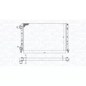 Radiateur, refroidissement du moteur MAGNETI MARELLI 350213194400