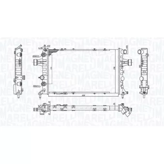 Radiateur, refroidissement du moteur MAGNETI MARELLI