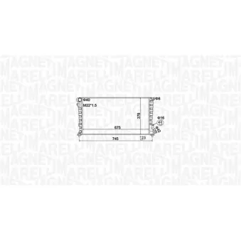 Radiateur, refroidissement du moteur MAGNETI MARELLI 350213195100