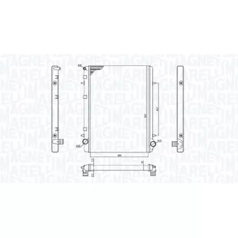 Radiateur, refroidissement du moteur MAGNETI MARELLI 350213195900