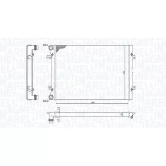 Radiateur, refroidissement du moteur MAGNETI MARELLI 350213196100