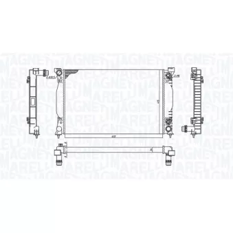 Radiateur, refroidissement du moteur MAGNETI MARELLI 350213196500