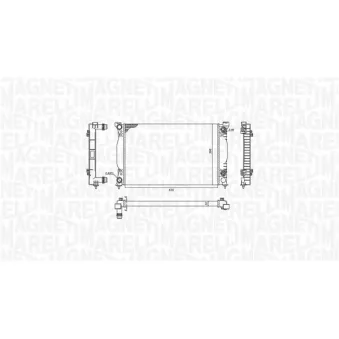 Radiateur, refroidissement du moteur MAGNETI MARELLI 350213196600