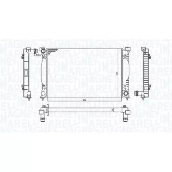Radiateur, refroidissement du moteur MAGNETI MARELLI 350213196700