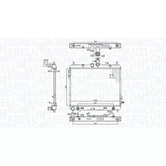 Radiateur, refroidissement du moteur MAGNETI MARELLI