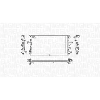 Radiateur, refroidissement du moteur MAGNETI MARELLI 350213198200