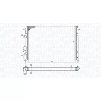 Radiateur, refroidissement du moteur MAGNETI MARELLI 350213198500