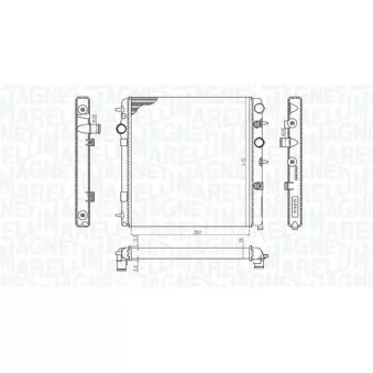 Radiateur, refroidissement du moteur MAGNETI MARELLI 350213198700