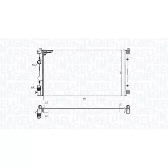Radiateur, refroidissement du moteur MAGNETI MARELLI 350213198800