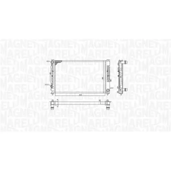 Radiateur, refroidissement du moteur MAGNETI MARELLI 350213199900