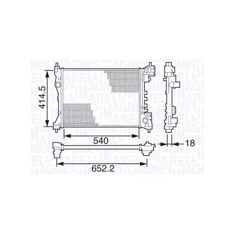 Radiateur, refroidissement du moteur MAGNETI MARELLI 350213203500