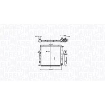 Radiateur, refroidissement du moteur MAGNETI MARELLI 350213211600