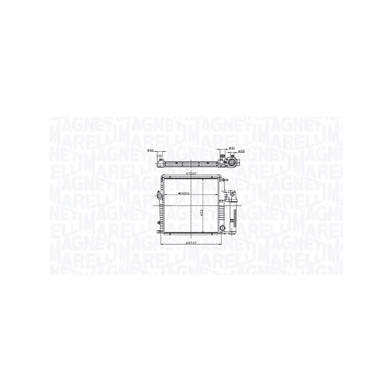 Radiateur, refroidissement du moteur MAGNETI MARELLI 350213211600