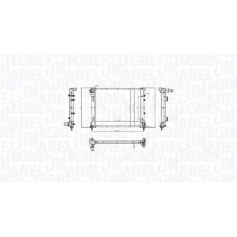 Radiateur, refroidissement du moteur MAGNETI MARELLI 350213212300