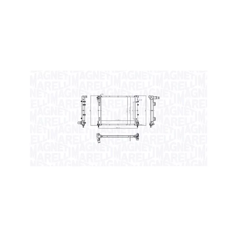 Radiateur, refroidissement du moteur MAGNETI MARELLI 350213212300