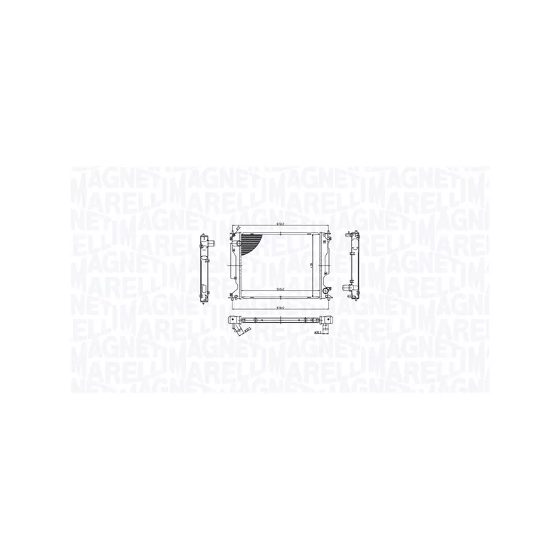 Radiateur, refroidissement du moteur MAGNETI MARELLI 350213212400