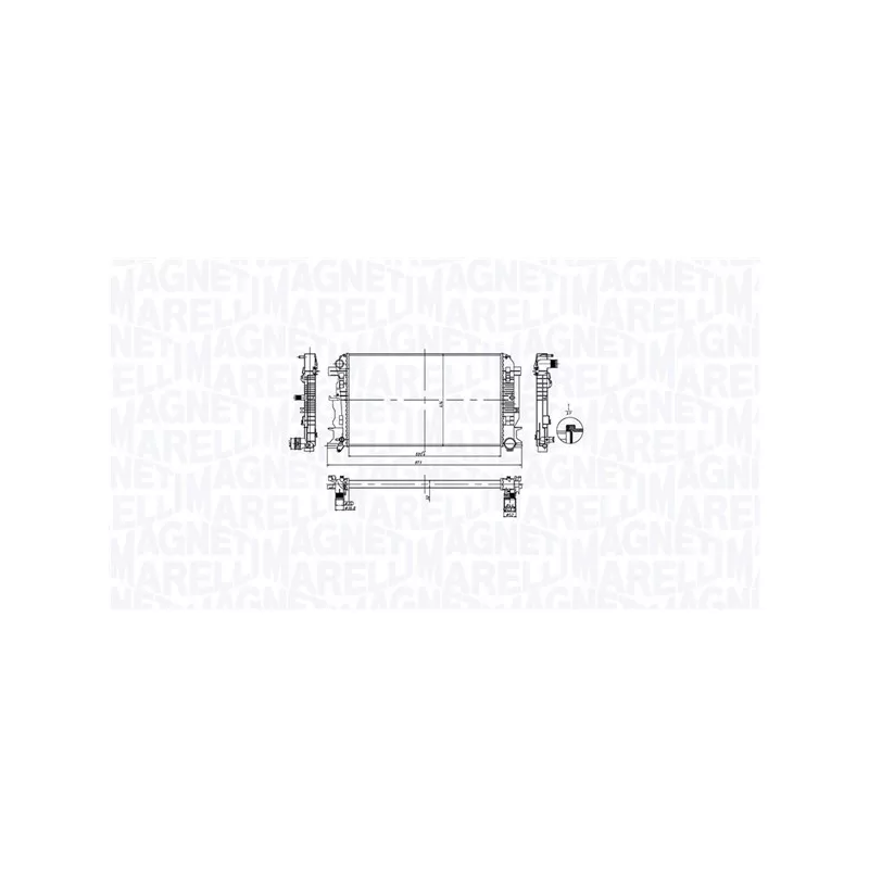 Radiateur, refroidissement du moteur MAGNETI MARELLI 350213212600