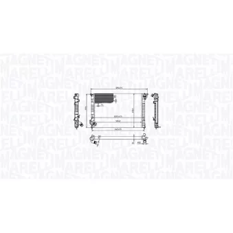 Radiateur, refroidissement du moteur MAGNETI MARELLI