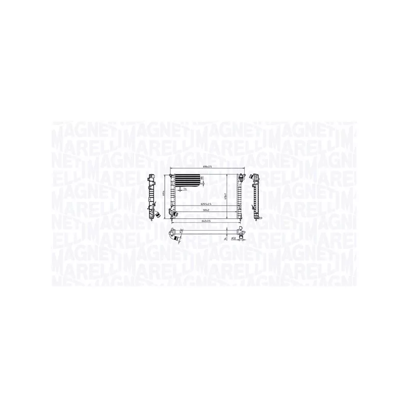 Radiateur, refroidissement du moteur MAGNETI MARELLI 350213212700