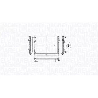 Radiateur, refroidissement du moteur MAGNETI MARELLI 350213212900
