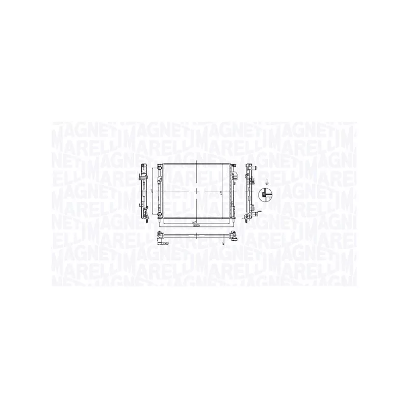 Radiateur, refroidissement du moteur MAGNETI MARELLI 350213212900