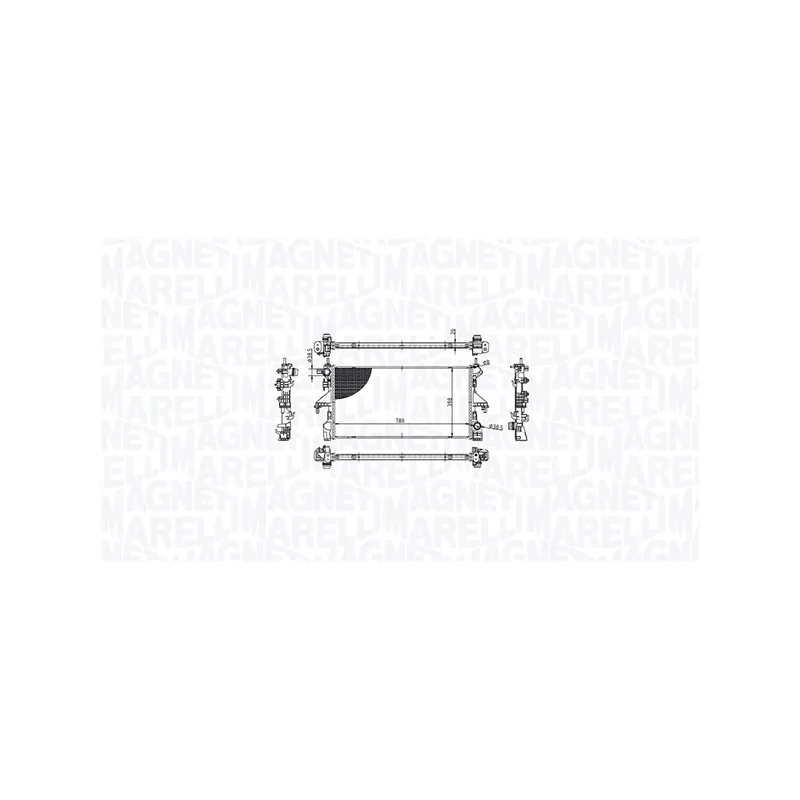 Radiateur, refroidissement du moteur MAGNETI MARELLI 350213213100