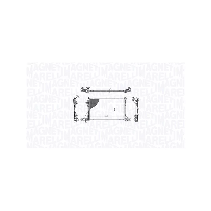 Radiateur, refroidissement du moteur MAGNETI MARELLI 350213213300