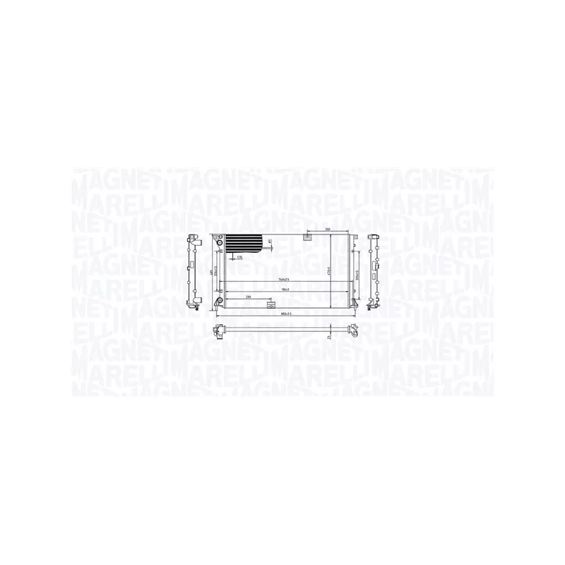 Radiateur, refroidissement du moteur MAGNETI MARELLI 350213213400