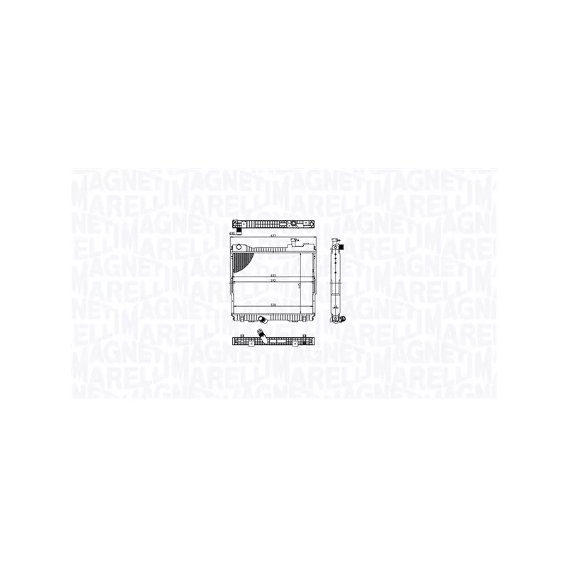 Radiateur, refroidissement du moteur MAGNETI MARELLI 350213213500