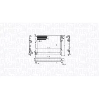 Radiateur, refroidissement du moteur MAGNETI MARELLI 350213213600