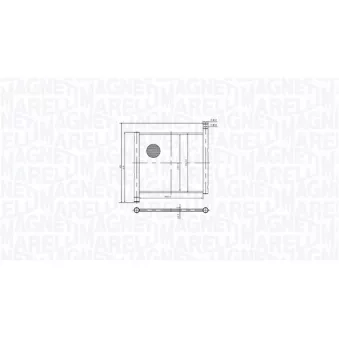 Radiateur, refroidissement du moteur MAGNETI MARELLI 350213213700