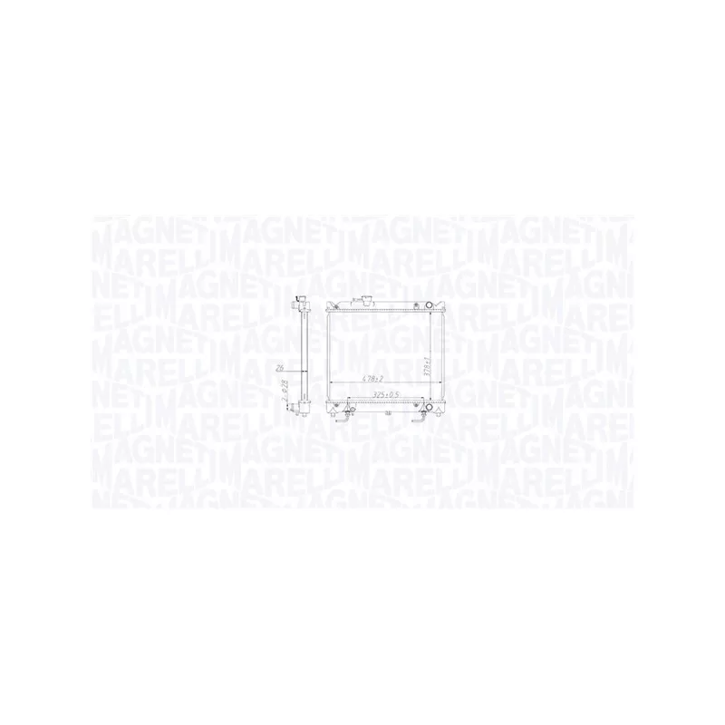 Radiateur, refroidissement du moteur MAGNETI MARELLI 350213213800